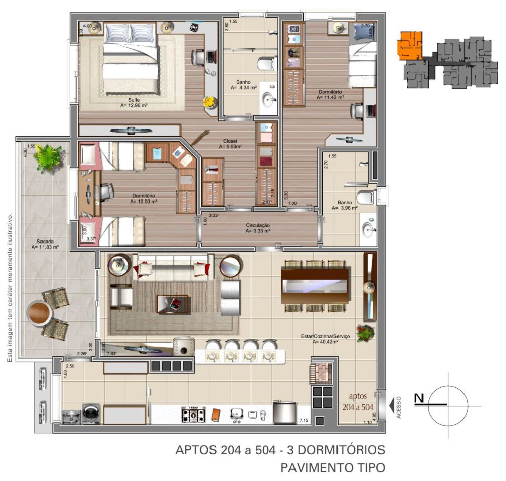 Dispon�vel aptos 204 e 304