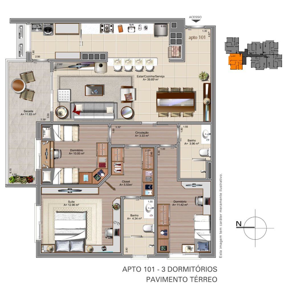 Dispon�vel apto 101