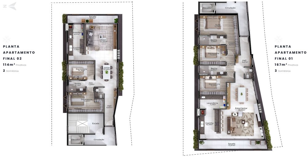 Aptos Dispon�veis: 202, 302, 402 e 502