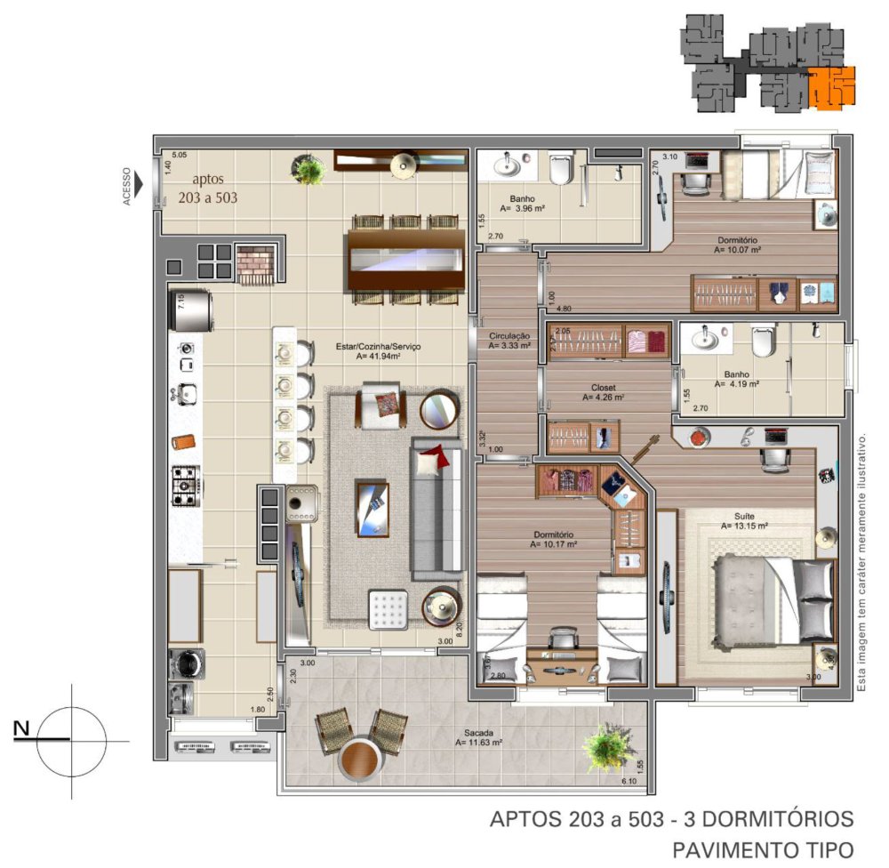 Dispon�vel aptos 203 e 303